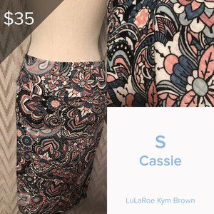 Lularoe Cassie Skirt Floral Design